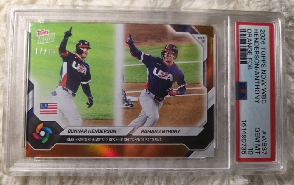 2026 Topps Now World Baseball Classic - Gunnar Henderson, Roman Anthony #WB37...